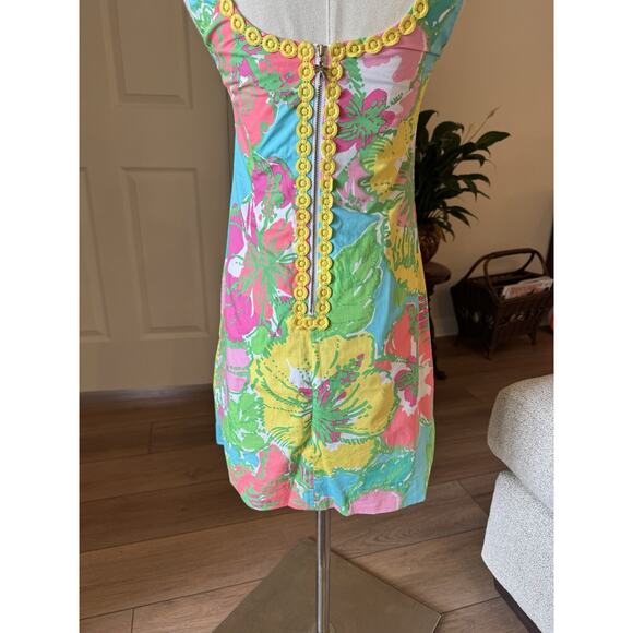 Lilly Pulitzer DELIA Shift Dress SHORELY BLUE Big Flirt Pink Green Blue 00 READ - Picture 13 of 16